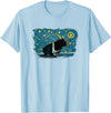Skinny Pig Vintage Night Tees Retro Vintage Style Skinny Pig T-Shirt - Baby Blue