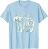 Synthwaive Tribal Polar Bear | Men Women (XS - 6XL+) | Graphic T-Shirt - Baby Blue