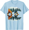 Forest Mountain Wildlife Trees Trees Wildlife Reflection Nature Bear Outdoor Forest T-Shirt - Baby Blue