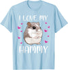I Love My Hammy Cute Chinese Dwarf Hamster Pet Owner Graphic T-Shirt - Baby Blue