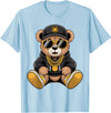 Magical and Funny Teddy Bear Gifts Cool Teddy Bear Hip Hop T-Shirt - Baby Blue