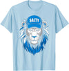 I Liked The Lions Before It Was Cool Tees Blue Lions Salty Wearing Hat Salty Cool Lions Strong Lions T-Shirt - Baby Blue