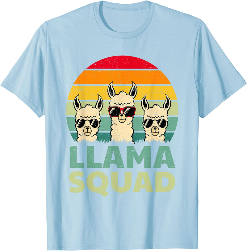 Funny Llama Gift Llama Lover Accessories & Stuff Funny Llama Design for Men Women Llama Alpaca Farm Animal T-Shirt - Baby Blue