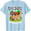 Matching Farm Theme Birthday Shirts By PDQA Daddy of The Bday Boy Farm Animals Matching Farm Theme T-Shirt - Baby Blue