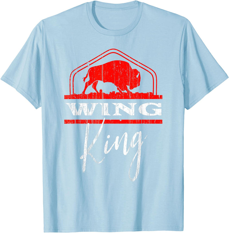 Nickel City Tailgate Gear Buffalo Wing King Legend T-Shirt - Baby Blue