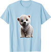 Just Sweet Designs Cute Polar Bear Cub | Polar Bear Lovers T-Shirt - Baby Blue