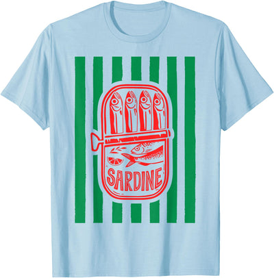 Les Sardines fisherman aesthetic coastal sardine Tinned Fish T-Shirt