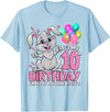 It's My 10th Birthday Rabbit 10 Years Old Girl T-Shirt in Baby Blue
