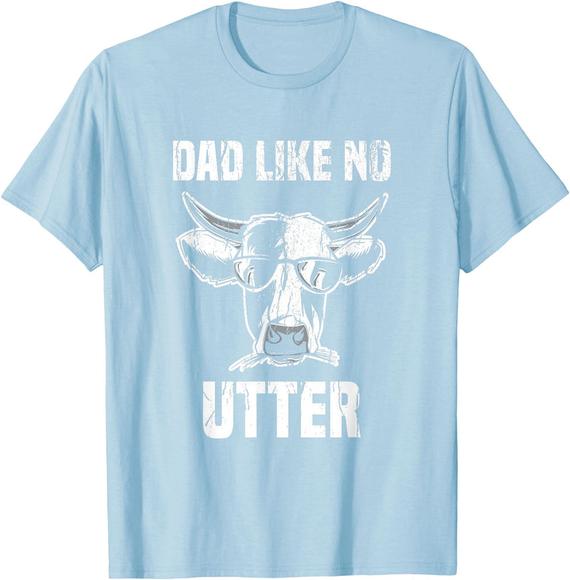 Lustige Kühe Bauernhof Papa Farming Leben Kuh Papa wie Keine Utter Funny Father's Day Animal Word Game T-Shirt - Baby Blue