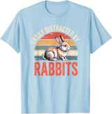 Cute Rabbit Lover Bunny Graphic T-Shirt in Baby Blue
