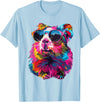 Guinea Pig Lover Designs Sunglasses Guinea Pig Lovers Design Pop Art Funny Guinea Pig T-Shirt - Baby Blue