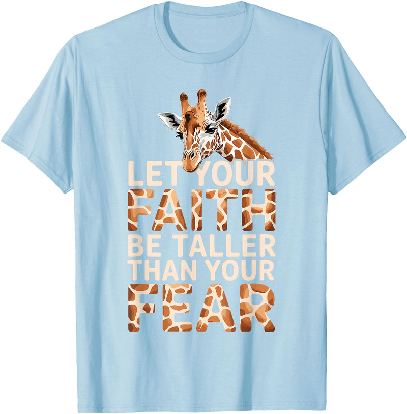 Giraffe Gift For Giraffe Lover Accessories & Stuff Cute Giraffe Design for Men Women Adult Safari Giraffe Lover T-Shirt - Baby Blue