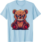 Grumpy Angry Teddy Bear Face T-Shirt