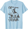 Penguin Polar Bear Meme Quote Saying Men Women Funny Penguin Polar Bear Graphic Off to Cause a Kerfuffle T-Shirt - Baby Blue
