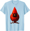 I just really like animals Angry Cardinal Artwork Red Bird Nature Wildlife Graphic T-Shirt - Baby Blue