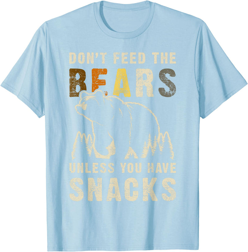 Bear Community Bear Brotherhood Gay Men Gifts Gay Bear Pride Don't Feed Bears Funny Bear Flag T-Shirt - Baby Blue