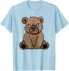 Colorful Grizzly Bear Art I Kids Grizzly Bear Grumpy Grizzly Bear T-Shirt - Baby Blue