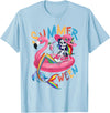 Summer Halloween Summerween Summerween Mermaid Skeleton Flamingo Summer Halloween Women T-Shirt - Baby Blue