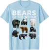 Bears of the World Creationz Eight Bears of the World Panda Polar Grizzly Black Cute T-Shirt - Baby Blue