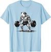 Strong Guinea Pig Lifting Fitness Workout Cool Muscular Guinea Pig Bodybuilder Fitness Power Gym T-Shirt - Baby Blue