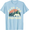 Save The Polar Bears By KnM Vintage Retro Sunset Landscape Save The Polar Bears T-Shirt - Baby Blue
