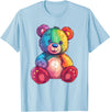 Cute Teddy Bear I Teddy Art I Kids Teddy Bear Colorful Teddy Bear T-Shirt - Baby Blue