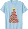 Piggy Go Cute Pig Christmas Tree Gift Shirt Farm Piggies T-Shirt - Baby Blue