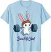Buns of Steel Fitness Rabbit Bunny Lover Gym Workout T-Shirt in Baby Blue