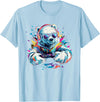 Colorful artistic polar bear gamer animal motifs Gaming Polar Bear Colorful Headset Art Gamer Polar Bear T-Shirt - Baby Blue