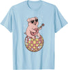 DiscoballAxis1 Funny Pig Disco Dancing Ball Groovy Retro 80s Costume T-Shirt - Baby Blue