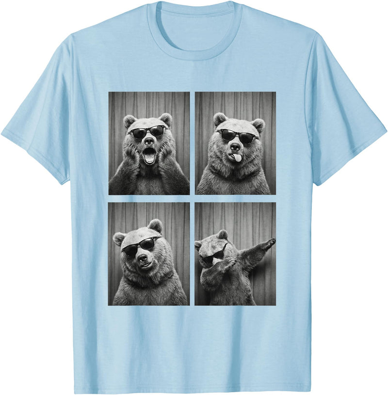 Funny Bear PhotoBooth Stuff Accessories & Gifts Bear PhotoBooth Sunglasses Funny Dab Bears Lover T-Shirt - Baby Blue