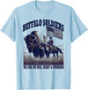 Buffalo Soldiers Vintage Military Graphic Tees Buffalo Soldiers, African American Black History Military T-Shirt - Baby Blue