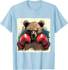 Funny Boxing Animals Boxer Bear With Boxing Gloves Kickboxing Funny Boxing T-Shirt - Baby Blue