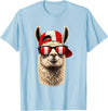 Peru Patriotic Co Patriotic Llama Peru Peruvian Flag T-Shirt - Baby Blue