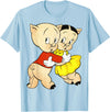 Looney Tunes Porky & Petunia Pig Portrait T-Shirt - Baby Blue