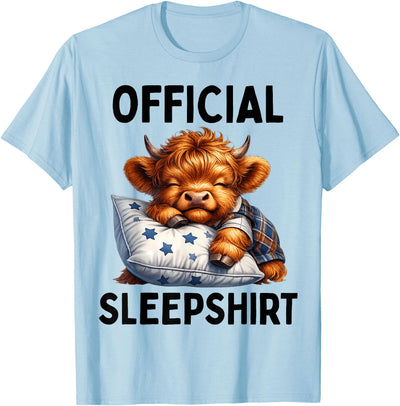 Idea Scottish Highland Cow Official Sleepshirt Pajamas T-Shirt