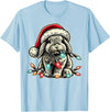 Holland Lop Rabbit Chew Christmas Light Vintage Artistic T-Shirt in Baby Blue