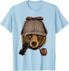 Wowsome! Bear Detective Wildlife Bear Animal Lover T-Shirt - Baby Blue