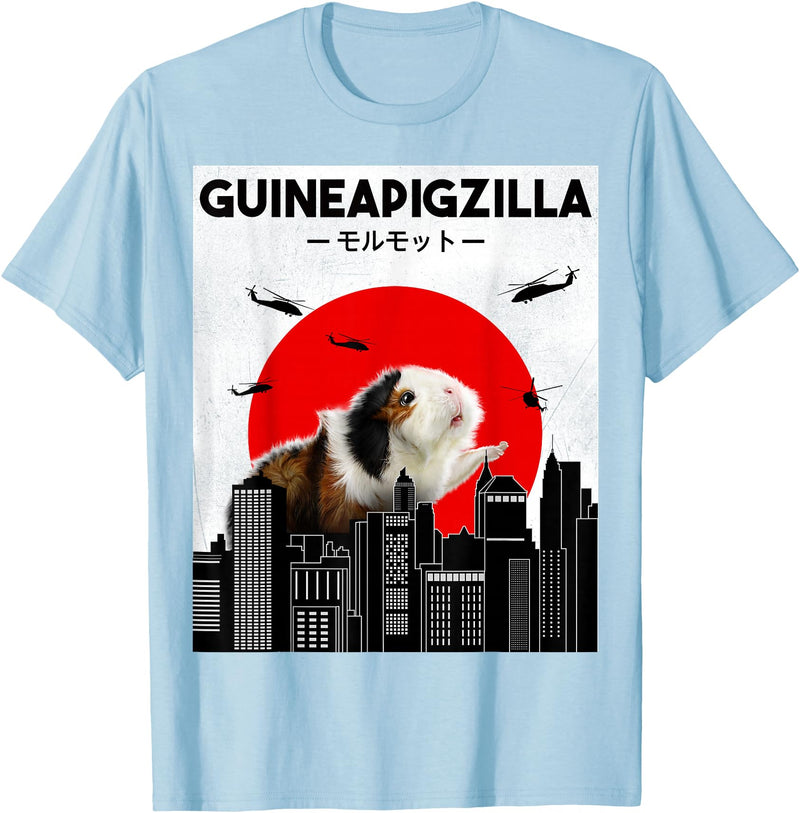 Funny Guinea Pig Gifts, Guinea Pig Owner Gifts Guinea Pig Lover, Guineapigzilla, Cavy Owner, Guinea Pig T-Shirt - Baby Blue