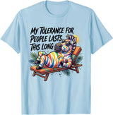 My Tolerance For People Lasts This Long Horse Tee My Tolerance for People Lasts This Long Funny Horse T-Shirt - Baby Blue