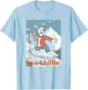 ICEE Bear Ice Boarding Just Chillin' T-Shirt - Baby Blue