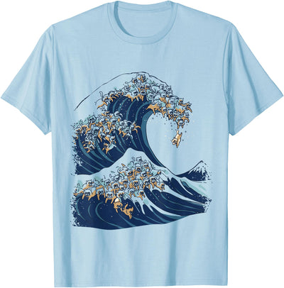 Huebucket The Great Wave of Cats Japanese Art T-Shirt T-Shirt