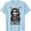 Funny Easter Bunny for Men Streetwear Hip Hop Rabbit T-Shirt in Baby Blue