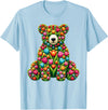 Tulips Bears Lover Flower Gardening Apparel Tulip Bear Flower Gardening Floral T-Shirt - Baby Blue