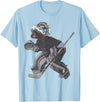 Behrbones Bear Hockey Goalie T-Shirt - Baby Blue
