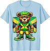 Jamaica Flag Lover Jamaica Flag Teddy Bear Jamaican T-Shirt - Baby Blue