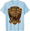 National Parks Conservation Co Protect National Parks Bear Vintage Arrowhead Badge Apparel T-Shirt - Baby Blue