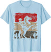 Geschenk Cowboy Liebhaber Country Cowboy Texas Animal Horse Cowboy T-Shirt Black Unisex-Adults Unisex-Kids Classic Fit Short Sleeve Cotton 60% Polyester 40% Small - Baby Blue