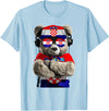 Croatia Flag Clothes Clothing for Men & Women Croatian Flag Bear Sunglasses Souvenirs Products Croatia T-Shirt - Baby Blue