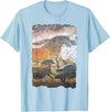 Cave Painting Prehistoric Art Horses Cave Painting Shirt Prehistoric Art Horses in Lascaux Cave T-Shirt - Baby Blue